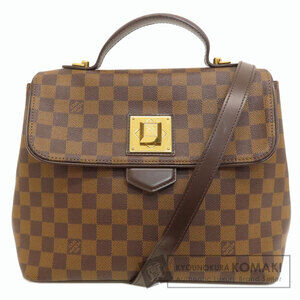Louis Vuitton Bergamo Damier Ebene Brown Handbag Canvas